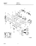 CONTROL PANEL Diagram and Parts List for FGZ831AS1  Frigidaire Washer Dryer Combo
