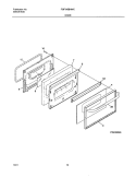 DOOR Diagram and Parts List for FGF345BHWC  Frigidaire Range
