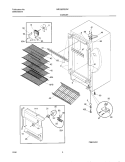 CABINET Diagram and Parts List for MFU20F3GW9  Frigidaire Freezer