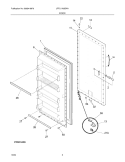 DOOR Diagram and Parts List for LFFU1765DW1  Frigidaire Freezer