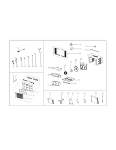 Recommended Spare Parts Diagram and Parts List for CRA102BT112  Frigidaire Air Conditioner