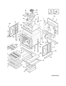 Body Diagram and Parts List for FFEW2725PSC  Frigidaire Wall Oven