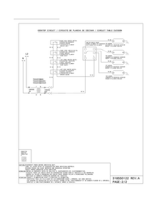 Wiring Diagram Diagram and Parts List for FPDS3085KFF  Frigidaire Range