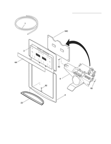 Ice & Water Dispenser Diagram and Parts List for FPHC2399KF6  Frigidaire Refrigerator