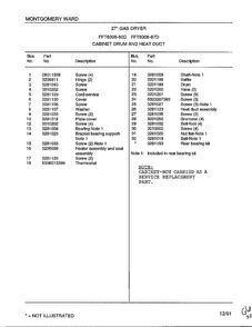 Gas Dryer-cabinet Drum And Heat Duct Page 2 Diagram and Parts List for 8308-80D  Frigidaire Dryer