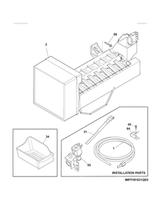 Ice Maker Diagram and Parts List for 25370632411  Kenmore Refrigerator