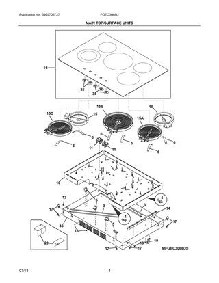 Part Location Diagram of 374063622 Frigidaire ELEMENT
