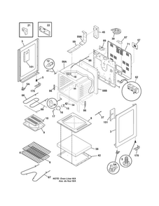 Body Diagram and Parts List for CFEF3048LSM  Frigidaire Range