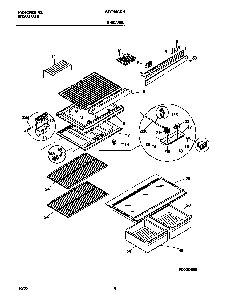 Shelves Diagram and Parts List for WRT15CSHD4  Westinghouse Refrigerator