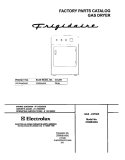 COVER Diagram and Parts List for CRGR442AS0  Frigidaire Dryer