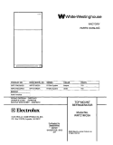 COVER Diagram and Parts List for WRT21MG3AQ3  Westinghouse Refrigerator