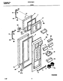 DOOR Diagram and Parts List for FRT22TSEK1  Frigidaire Refrigerator