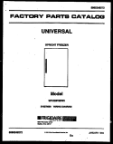 COVER Diagram and Parts List for MFU20F3BW0  Uni Freezer