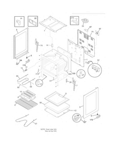 Body Diagram and Parts List for CWEF310GSG  Westinghouse Range