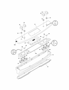 Backguard Diagram and Parts List for 79046763904  Kenmore Range
