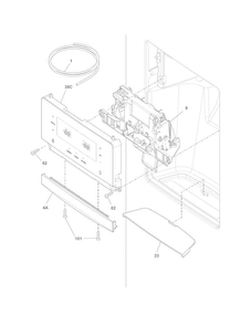 Ice & Water Dispenser Diagram and Parts List for FGHS2631PE2  Frigidaire Refrigerator