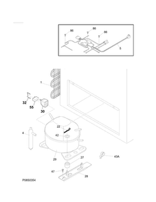 System Diagram and Parts List for 25312812510  Kenmore Freezer
