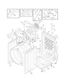 Cabinet/drum Diagram and Parts List for EIMGD55IMB4  Electrolux Dryer