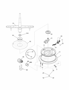 Motor & Pump Diagram and Parts List for 58714014407A  Kenmore Dishwasher