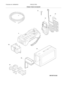 Fresh Food Ice Maker Diagram and Parts List for FPBC2277RF8  Frigidaire Refrigerator