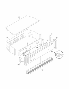 Control Panel Diagram and Parts List for 79040432802  Kenmore Wall Oven