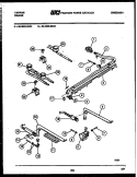 BURNER, MANIFOLD AND GAS CONTROL Diagram and Parts List for 36-3690-00-01  Tappan Range