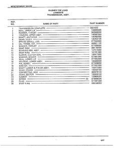 Transmission Assy Page 2 Diagram and Parts List for 6347B  Frigidaire Washer