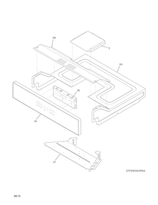Control Panel Diagram and Parts List for FFEW3025PBC  Frigidaire Wall Oven