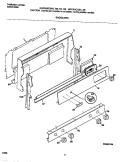BACKGUARD Diagram and Parts List for MGF354BGDA  Frigidaire Range