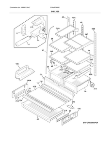 Shelves Diagram and Parts List for FGHB2866PECA  Frigidaire Refrigerator