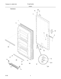 DOOR Diagram and Parts List for FFU20FK0DW3  Frigidaire Freezer