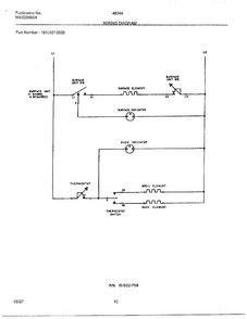 Wiring Diagram Diagram and Parts List for 480447F  Frigidaire Range