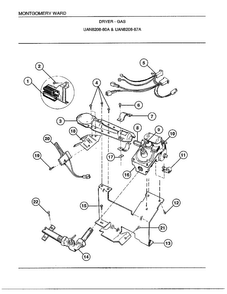 Dryer-gas Page 3 Diagram and Parts List for 8208A  Frigidaire Dryer