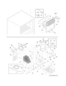 System Diagram and Parts List for FFTR2021QW0  Frigidaire Refrigerator