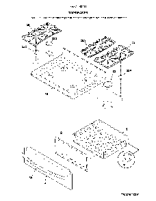 Top/drawer Diagram and Parts List for 79074143711  Kenmore Range