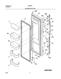 REFRIGERATOR DOOR Diagram and Parts List for FRS26F5AQ2  Frigidaire Refrigerator