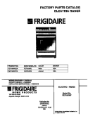COVER Diagram and Parts List for FEF316WGSA  Frigidaire Range