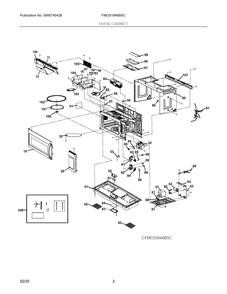 Oven, Cabinet Diagram and Parts List for FMOS1846BSC  Frigidaire Microwave