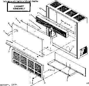 Cabinet assembly Diagram and Parts List for 867736734  Frigidaire Furnace