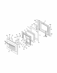 Door Diagram and Parts List for 79049403312  Kenmore Wall Oven