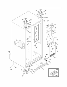 Cabinet Diagram and Parts List for FGUS2647LF2  Frigidaire Refrigerator