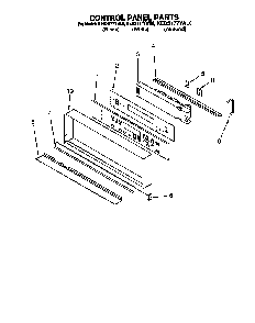 Control Panel Diagram and Parts List for KEBS177YBL0  Frigidaire Wall Oven
