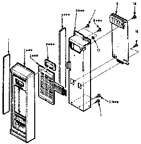 Control Panel Parts Diagram and Parts List for 5648788611  Kenmore Microwave