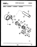 MOTOR AND BLOWER PARTS Diagram and Parts List for DGA500G4W  Kelvinator Dryer