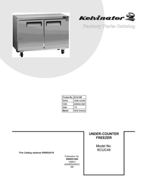 01 - COVER SHEET Diagram and Parts List for KCUC48F  Frigidaire Freezer
