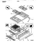 TOP / DRAWER Diagram and Parts List for 30-2552-00-02  Tappan Range