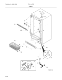 CABINET Diagram and Parts List for FFU21C4CW3  Frigidaire Freezer