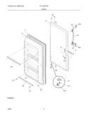DOOR Diagram and Parts List for FFU14M5HWD  Frigidaire Freezer