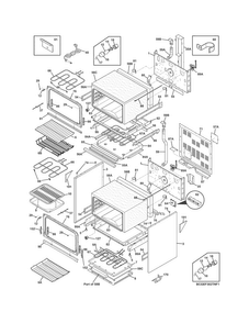 Body Diagram and Parts List for CGEF302TNF1  Frigidaire Range