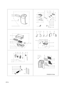 Recommended Spare Parts Diagram and Parts List for CRA073PU115  Frigidaire Air Conditioner